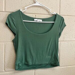 Green Cap Sleeve Top